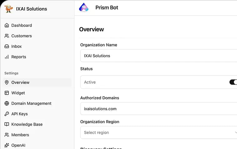 Hosted Admin Interface